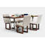 Gax Walnut Wood Dining Table-21648548-21648541