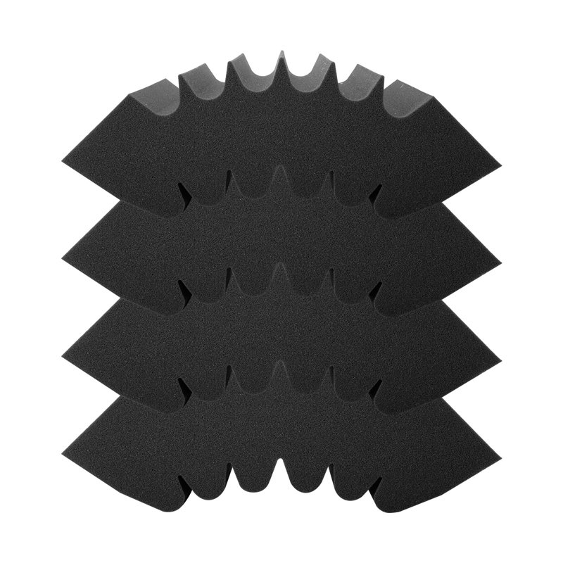 Paquet de 4 panneaux de mousse acoustique adhésifs 16,5 x 6,3 x 12 po pour plafond mural