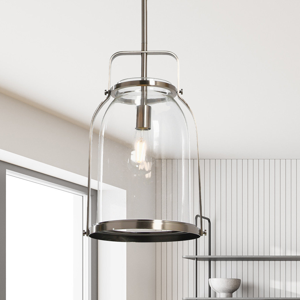 Tatte Metal Ceiling Light, Antique Polished Nickel Breakwater Bay 