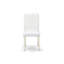 Ensemble table et chaises de cuisine 7 pièces comprenant une table à manger rectangulaire avec pieds en V et 6 chaises de salle à manger Parson blanches en similicuir, multicolores-538425647-538425644