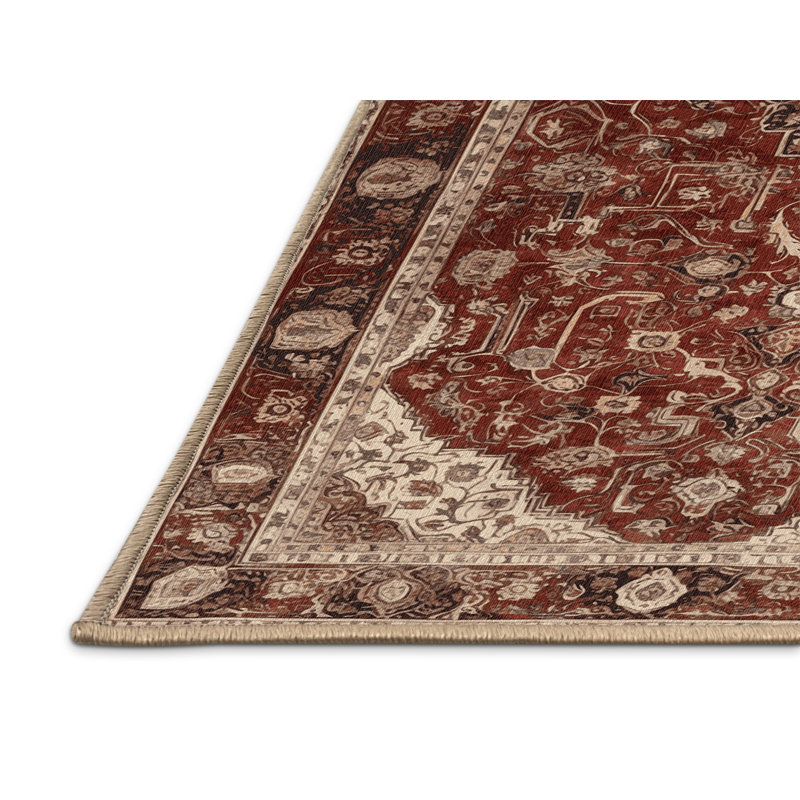 Tapis brun lavable à la machine, Rectangulaire 2 pi x 3 pi
