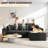 Boneless 105.5 ''Modular Sectional Sofa Couches L-Shape Couch 3 Seat Modular Sofa Memory Foam Sectional Couches For Living Room-2088071506-2108678038