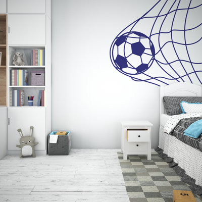 Décalcomanie murale de football, vinyle adhésif de sport, autocollants de football, garçons passion, art mural de but, autocollants muraux, chambre d'enfant, décoration