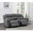 Bahrain Upholstered Power Loveseat with Console Charcoal