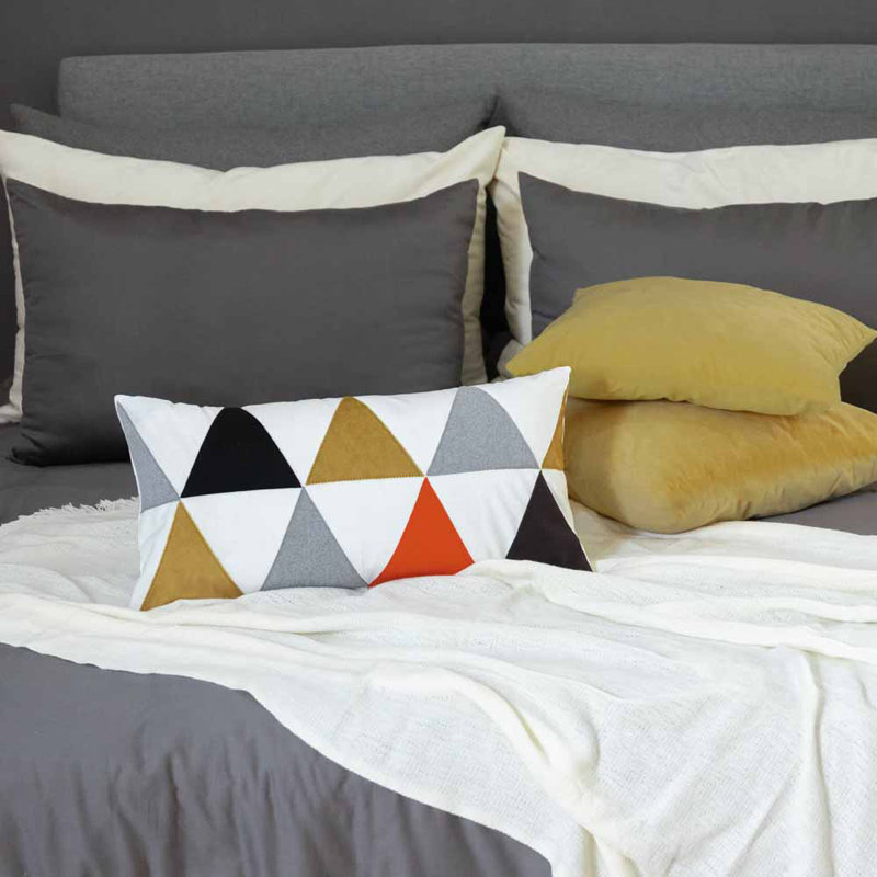  Housse de coussin en velours appliqué