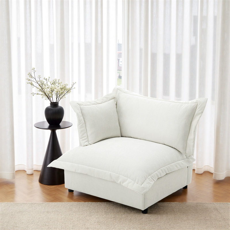 Upholstered Armchair, Beige