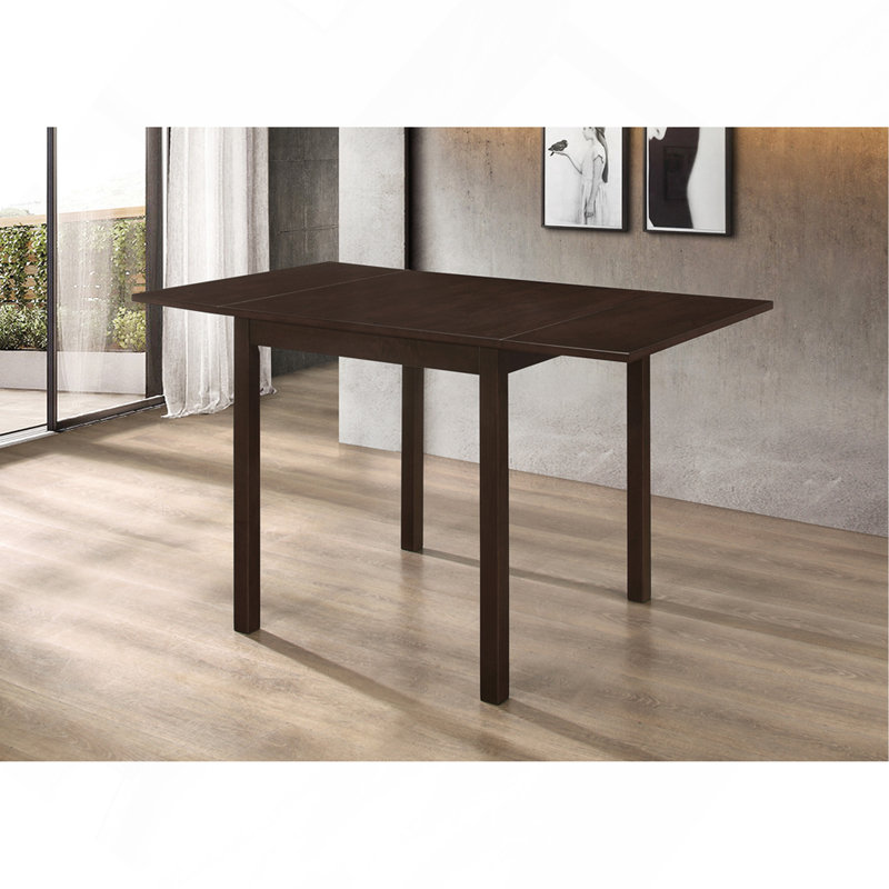 Rectangular 52-Inch Extension Dining Table, Cappuccino