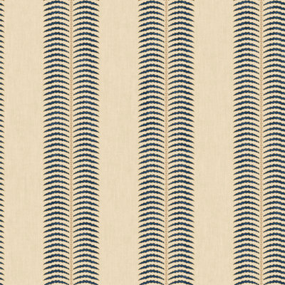 Joules Palm Leaf Stripe Blue Wallpaper