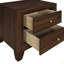 Table de chevet 2 tiroirs Walnut