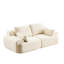 Mousse à mémoire de forme en velours côtelé beige 2 places pour salon, pour animaux de compagnie, sans assemblage, plan de sièges personnalisable, siège confortable, beige, style, cou ergonomique, hanches et soutien dorsal-393423211