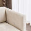 Canapé rembourré 77 po à accoudoirs carrés moderne 77 po avec base en bois massif (beige)-652614954