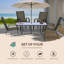 Niru 4 Pieces Garden Chairs Stackable with High Backrest Mixed Brown