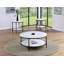 Table de bout ronde moderne en faux marbre avec plateau de rangement 1pc