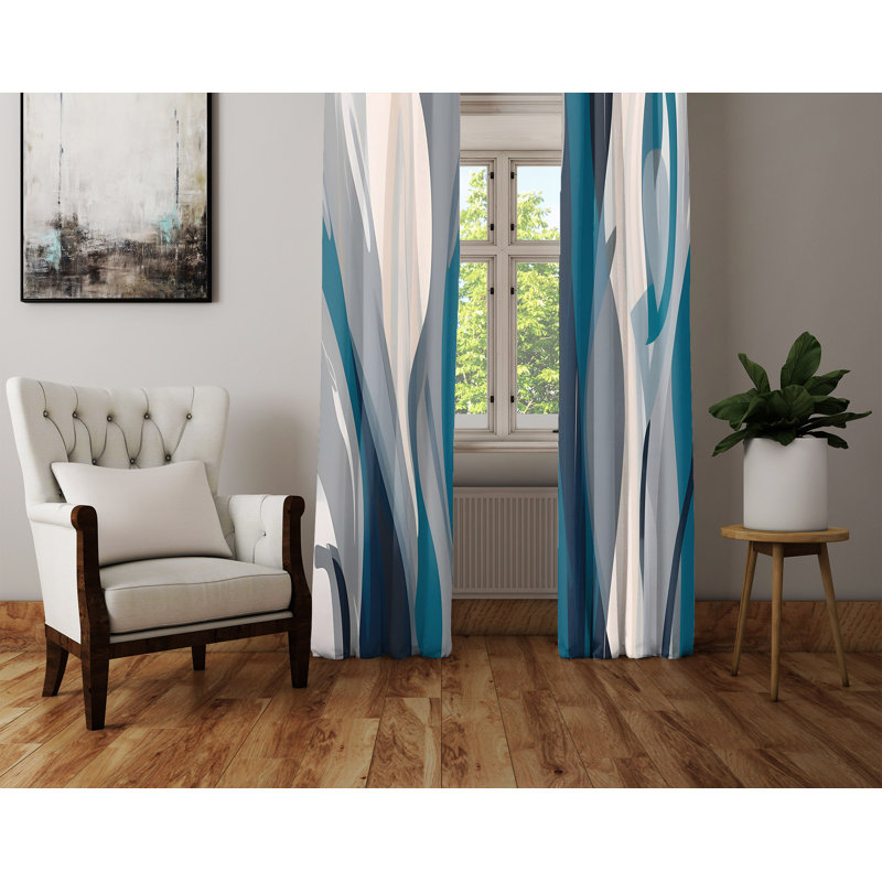 Deviny Semi Sheer Curtain Pair, 20" W x 52" L