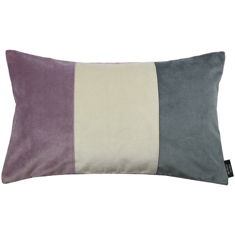 Epicurus Patchwork Rectangular Cushion, 40 x 60cm, Heather/Cream