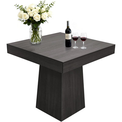 Square Dining Table for 4, 31.5'' Modern Wood Farmhouse Kitchen Table with Pedestal Base, Small Dining Tables for Kitchen, Living Room