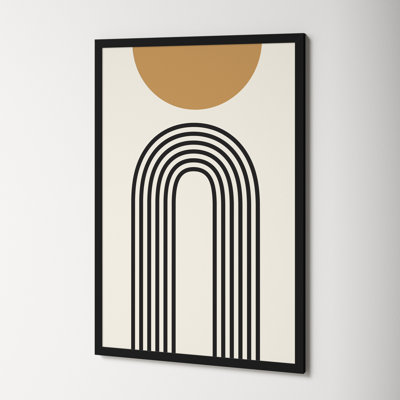 Retro Mountain Sunrise Print