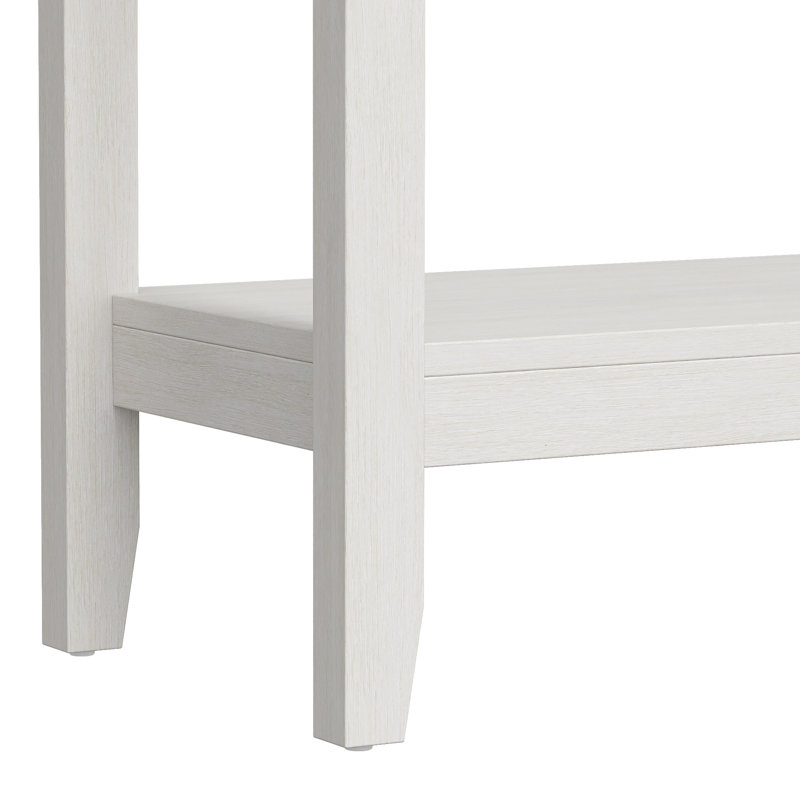 Baksi 39.3" Rattan Console Table, White