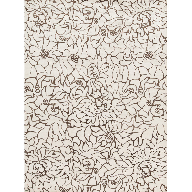 Floral Area Rug, Rectangle 9' x 12'1"
