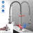 Kitchen Faucet With Pull Down Sprayer And 4 Spraying Modes Single Handle Commercial Spring Kitchen Sink Faucet 1 Or 3 Hole