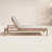 Amina Solid Acacia Wood Reclining Chaise Lounge with Cushion-87310820