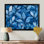 Indigo feuilles feuillage collage I - feuilles, art mural