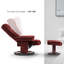 Fauteuil inclinable avec repose-pieds Destynie, fauteuil d'appoint en tissu avec massage par vibration, fauteuil pivotant-2139723484