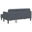 Ensemble de canapé avec coussin vidaXL 2 pièces en polyester gris foncé