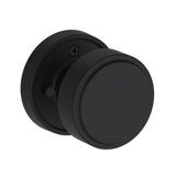 Vashon Privacy Knob with Recessed Round Rose in Unlacquered Brass