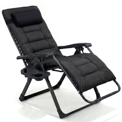  Zero Gravity Chair Recliner 440lbs Capacity, Patio Lounge Chair with Headrest Pillow & Cup Holder, Foldable Outdoor Camping Chair for Pool, Beach, Garden, Deck