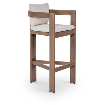 Tabouret de bar d'extérieur rembourré en tissu Glenmore