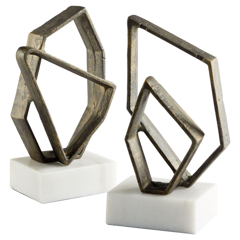 Euclid Modern & Contemporary Marble Bookends