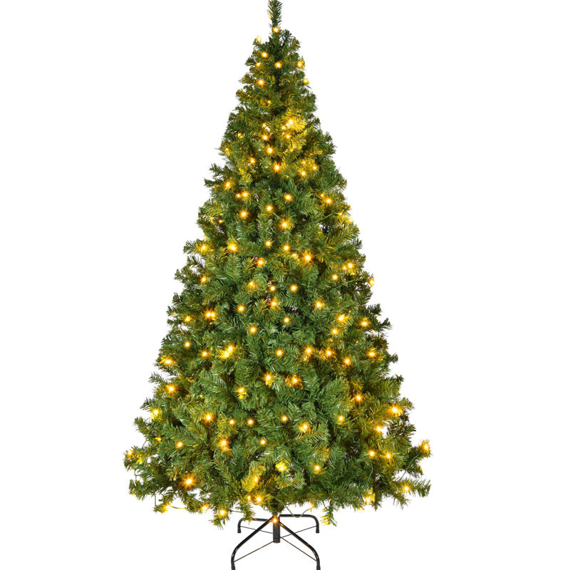 Arbre de Noël artificiel vert 7 pi 6 po avec 400 lumières