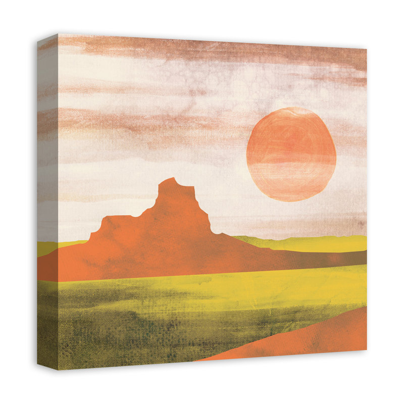 Paysage bohème sur toile, H 12 po x l 12 po x P 1,25 po, Sans cadre