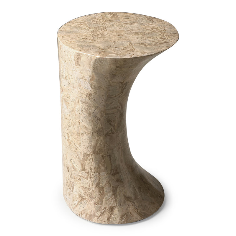 Jaxon Oval Fossil Stone Side Table