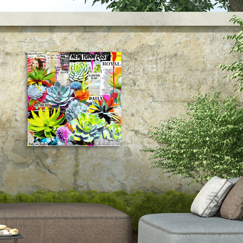 Toile d'extérieur Jess Stempel Succulents 1, H 18 po x l 18 po
