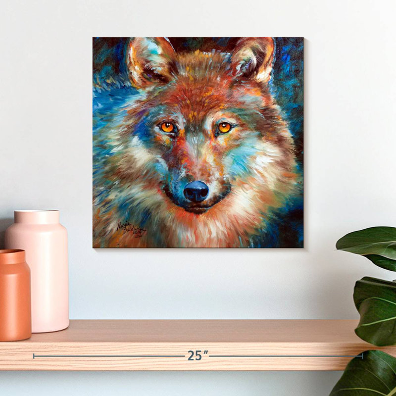 Crowle Timber Wolf Abstract, 16" H x 16" W