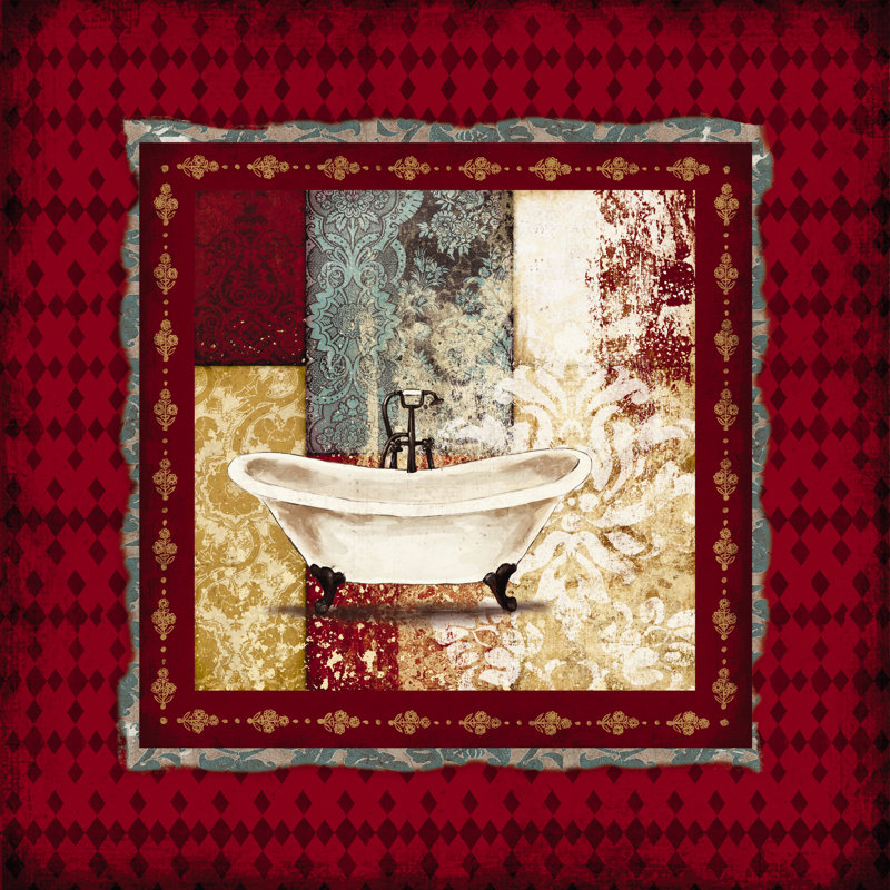 Patch Bath 4 - Wrapped Canvas Print, 30cm H x 30cm W x 3.8cm D