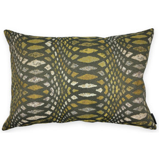 Housse de coussin rectangulaire en lin et insert en forme de Citrine