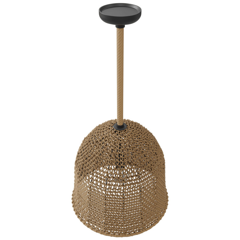Malibu Natrual Hemp Rope Pendant, 116" H x 20" W