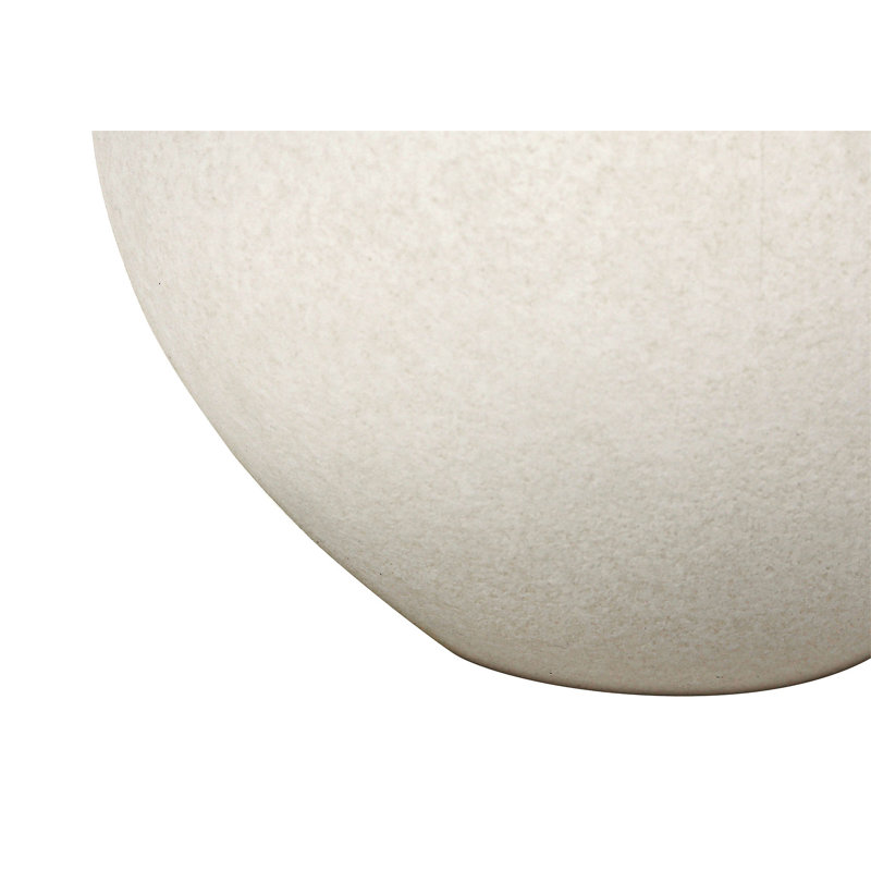 Lampe de table en céramique avec base crème et abat-jour en lin, à intensité variable à 3 voies