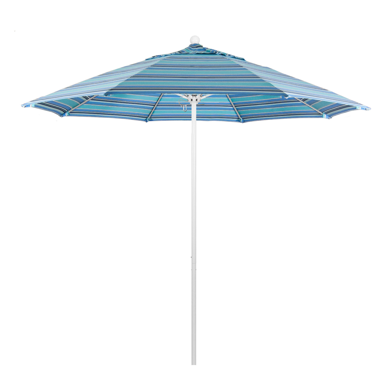Maria 108'' Sunbrella® Outdoor Umbrella, Dolce Oasis Stripe Sunbrella®, White