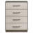 Litchfield 4-drawer Chest of Drawers Grey Oak
