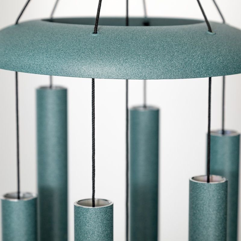 Patina Green 30" Aluminum Wind Chime for Outdoor Decor