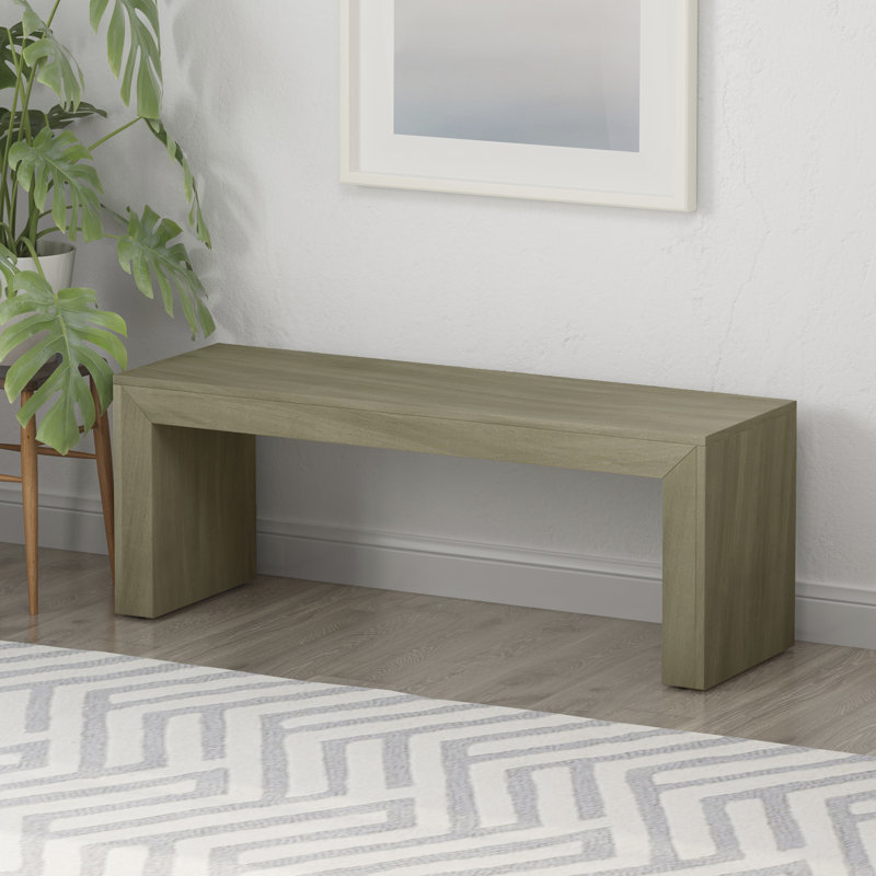 Banc de salle à manger en bois d'acacia, chêne gris clair, Gris/taupe