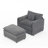 Oversized 57.48" Recliner Chair with Movable Ottoman - Soft Chenille Upholstered Indoor Lounge Chair for Living Room or Bedroom,DIY Combination-215894390-202174970