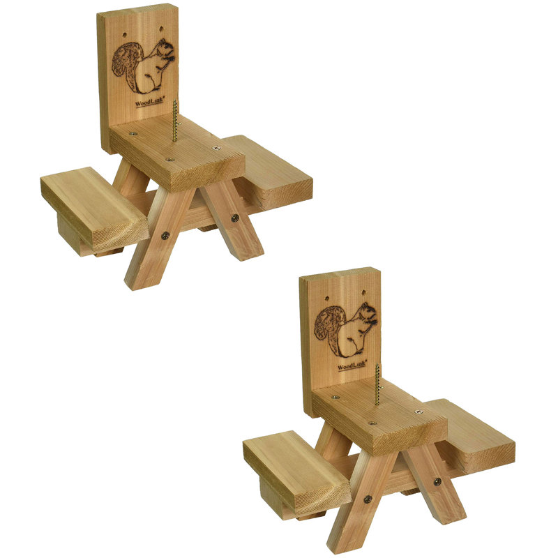 Wood Pole Squirrel Feeder