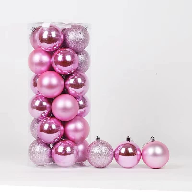 Polyvinyl Chloride (PVC) Ball Ornament, 5cm H x 5cm W x 5cm D, Pink