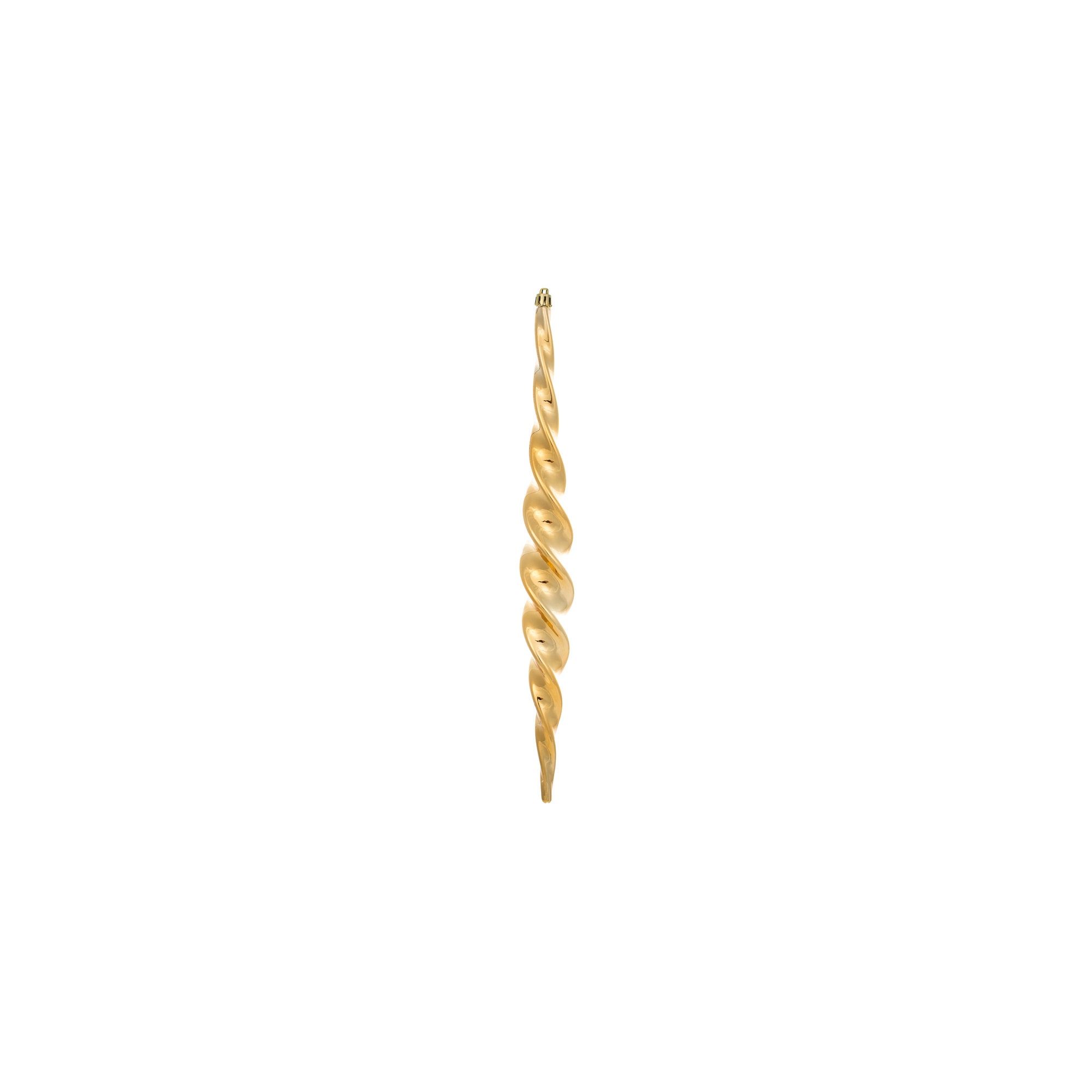 Shiny Spiral Icicle Christmas Ornament, Copper Gold