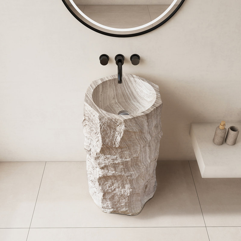 Lavabo de salle de bain 34 "avec piédestal